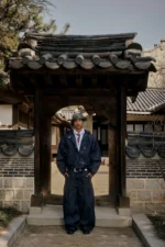 Shige 15oz Khaki Canvas Clasp Bomber Jacket